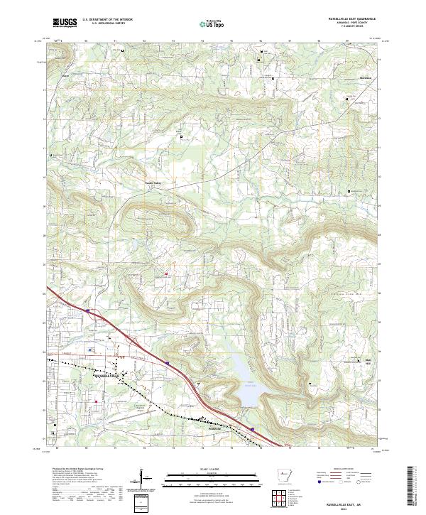 Russellville East, AR — USGS 7.5-minute topo (2024)