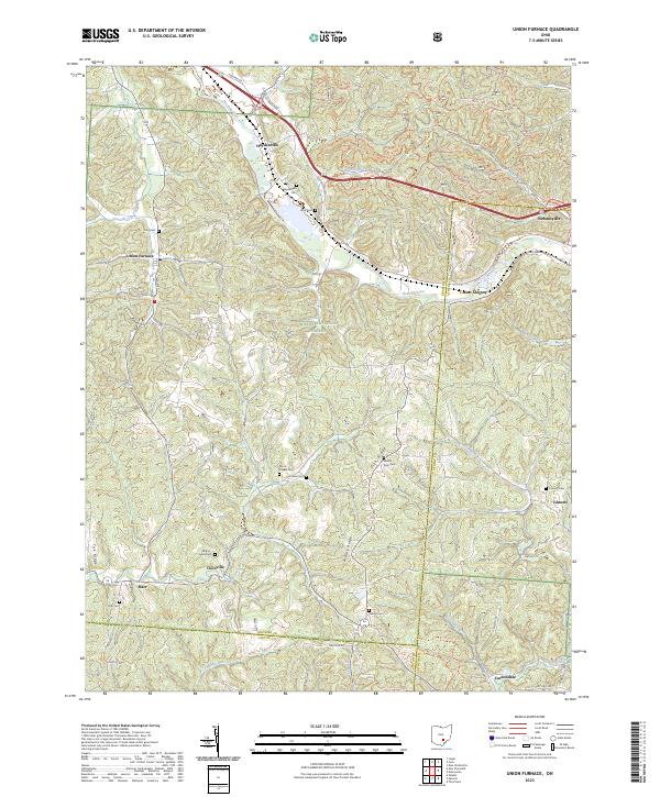 Union Furnace, OH — USGS 7.5-minute topo (2023)