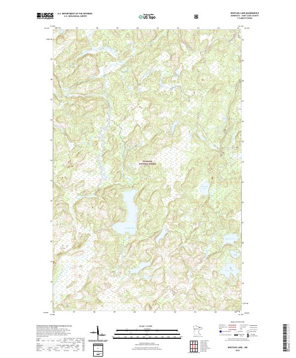 Bootleg Lake, MN — USGS 7.5-minute topo (2022)