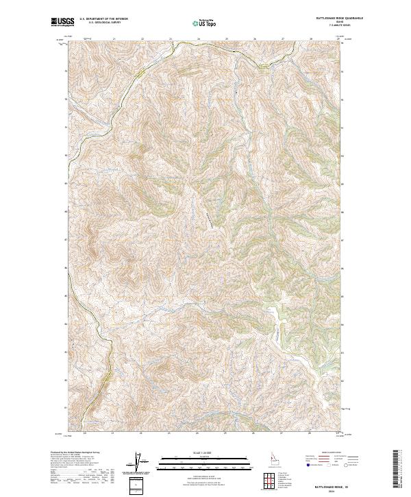 Rattlesnake Ridge, ID — USGS 7.5-minute topo (2024)