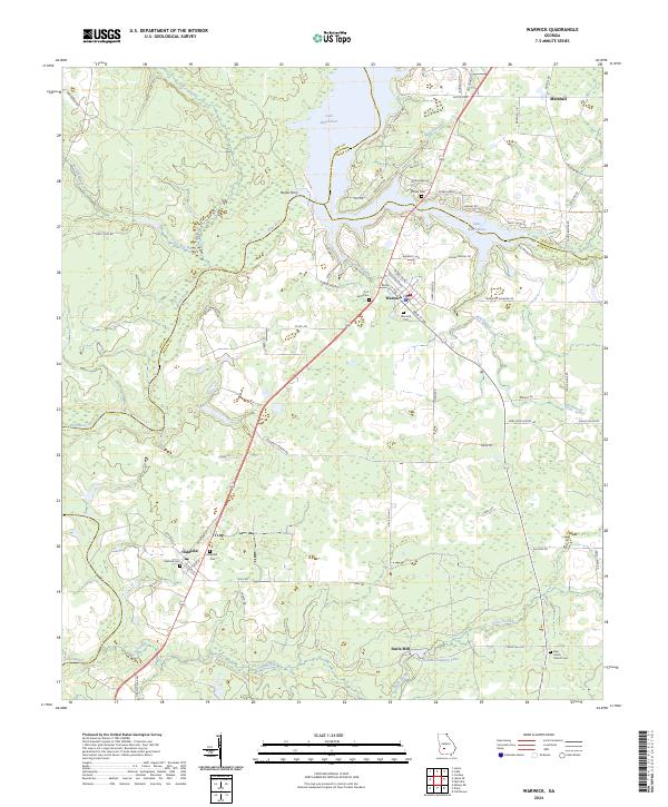 Warwick, GA — USGS 7.5-minute topo (2024)