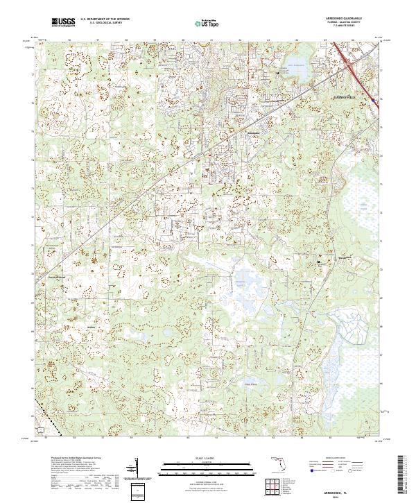 Arredondo, FL — USGS 7.5-minute topo (2024)