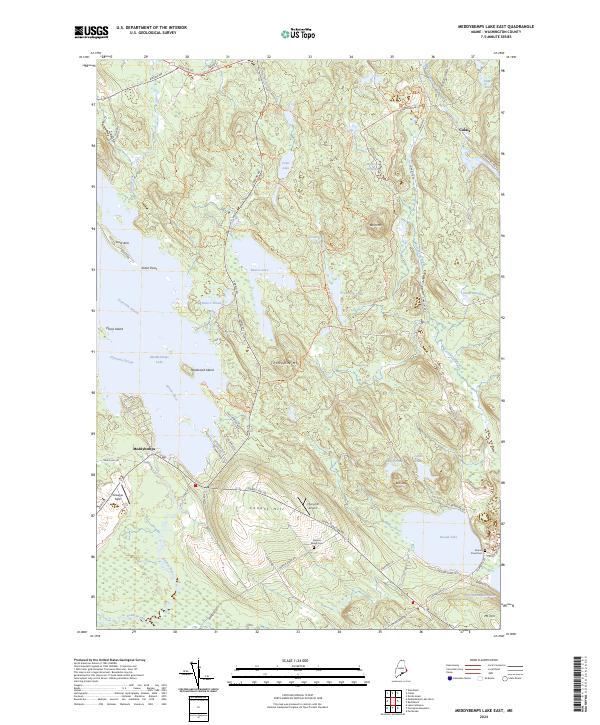 Meddybemps Lake East, ME — USGS 7.5-minute topo (2024)