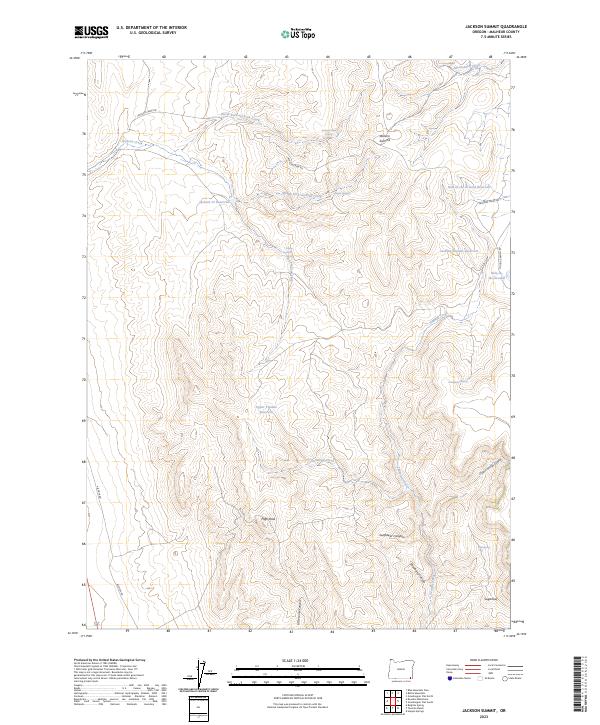 Jackson Summit, OR — USGS 7.5-minute topo (2023)
