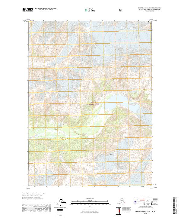 Bradfield Canal A-2 SE, AK-BC — USGS 7.5-minute topo (2021)