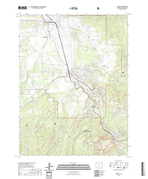 Fraser, CO — USGS 7.5-minute topo (2022)