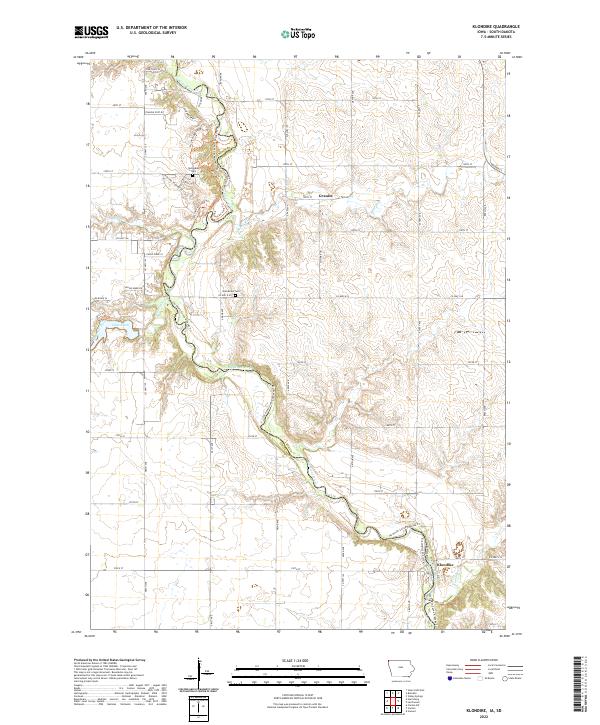 Klondike, IA-SD — USGS 7.5-minute topo (2022)