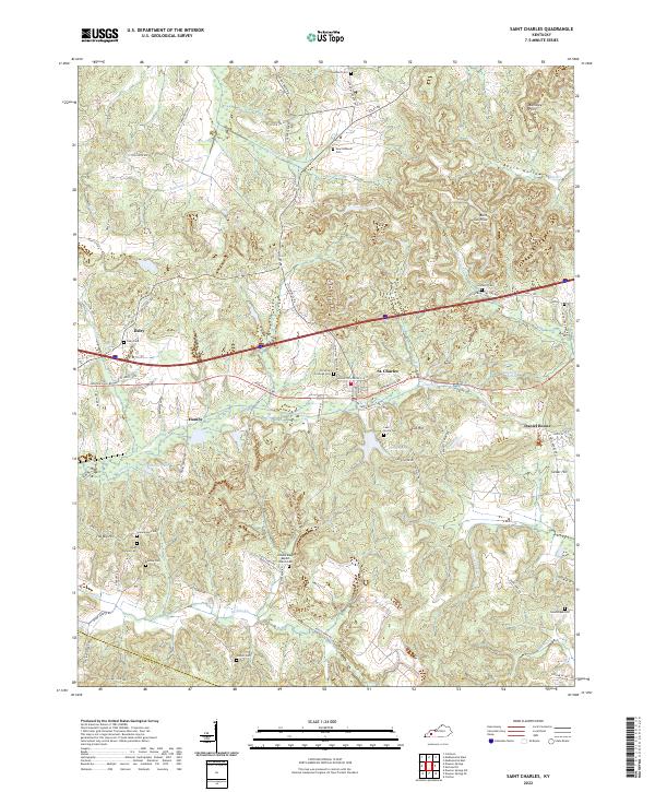 Saint Charles, KY — USGS 7.5-minute topo (2022)