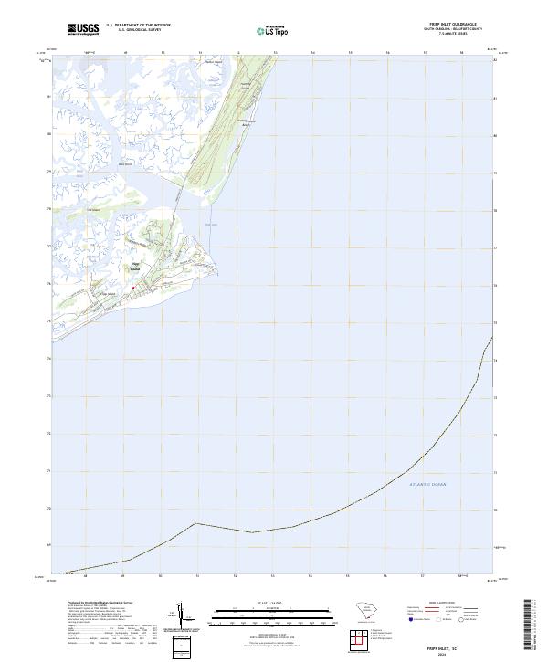 Fripp Inlet, SC — USGS 7.5-minute topo (2024)