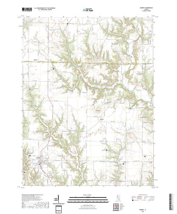 Ramsey, IL — USGS 7.5-minute topo (2024)