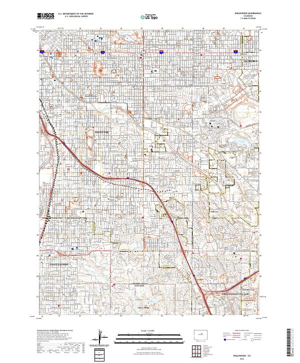 Englewood, CO — USGS 7.5-minute topo (2022)