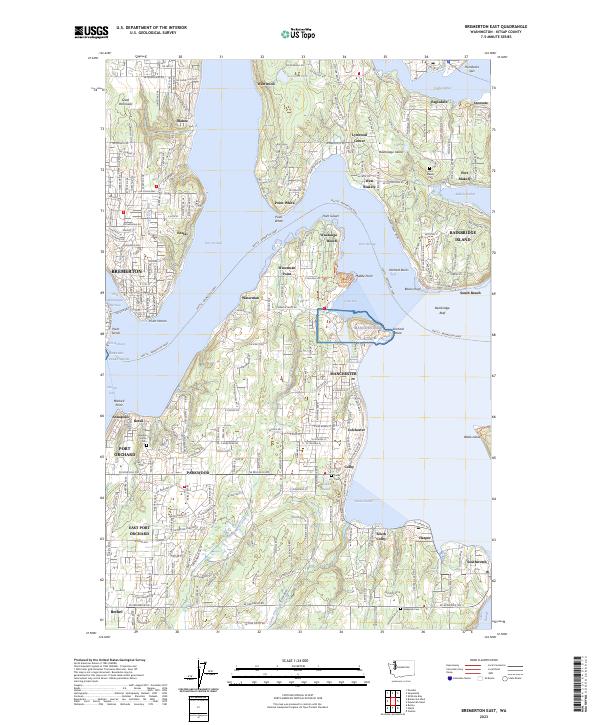 Bremerton East, WA — USGS 7.5-minute topo (2023)