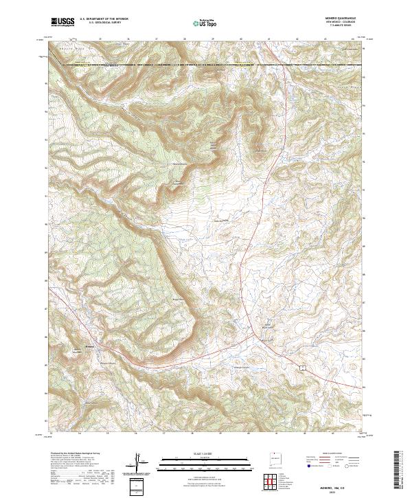 Monero, NM-CO — USGS 7.5-minute topo (2023)