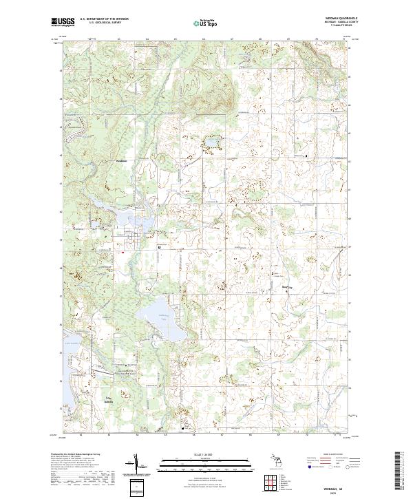 Weidman, MI — USGS 7.5-minute topo (2023)