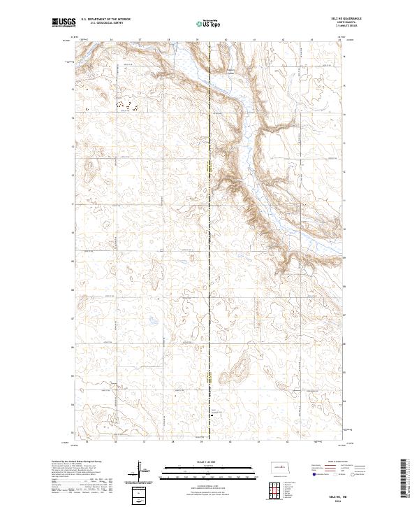 Selz NE, ND — USGS 7.5-minute topo (2024)