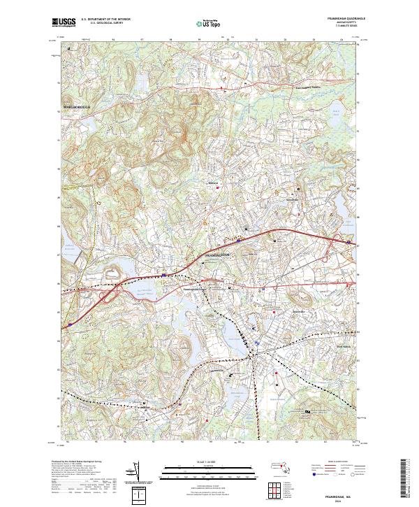 Framingham, MA — USGS 7.5-minute topo (2024)