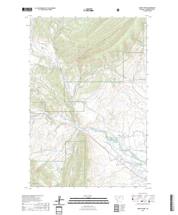 Mount Howe, MT — USGS 7.5-minute topo (2024)
