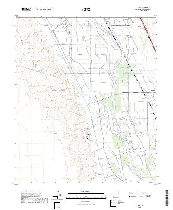 La Mesa, NM — USGS 7.5-minute topo (2023)