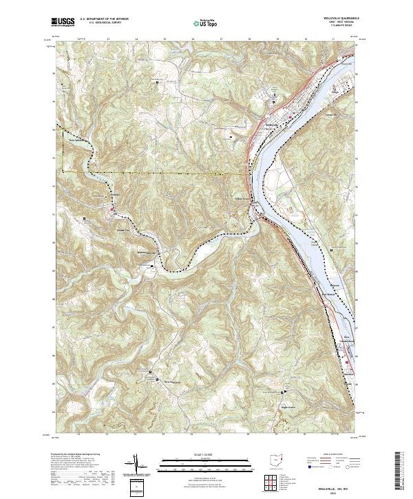 Wellsville, OH-WV — USGS 7.5-minute topo (2023)