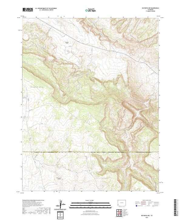 Naturita NW, CO — USGS 7.5-minute topo (2022)