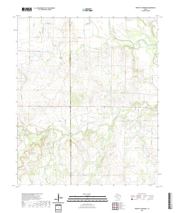 Proffitt Crossing, TX — USGS 7.5-minute topo (2022)