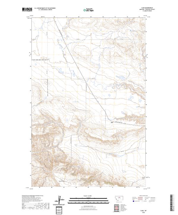 Iliad, MT — USGS 7.5-minute topo (2024)