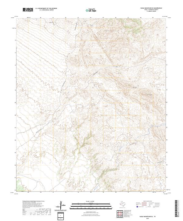 Eagle Mountains SE, TX — USGS 7.5-minute topo (2023)
