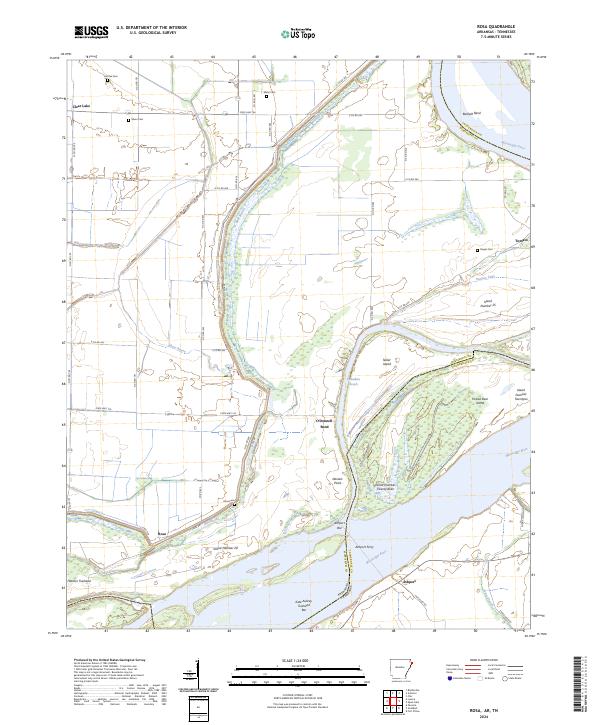 Rosa, AR-TN — USGS 7.5-minute topo (2024)