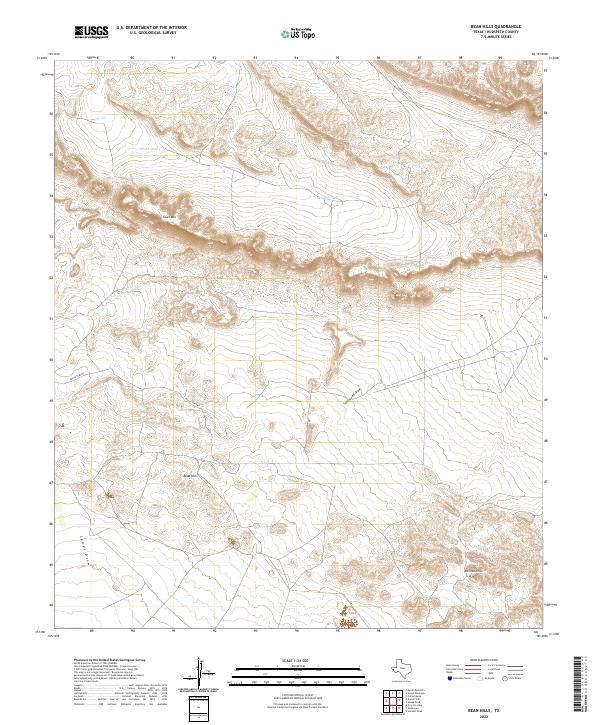 Bean Hills, TX — USGS 7.5-minute topo (2022)