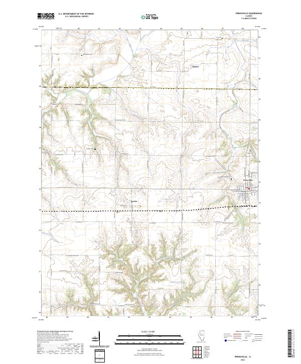 Princeville, IL — USGS 7.5-minute topo (2024)