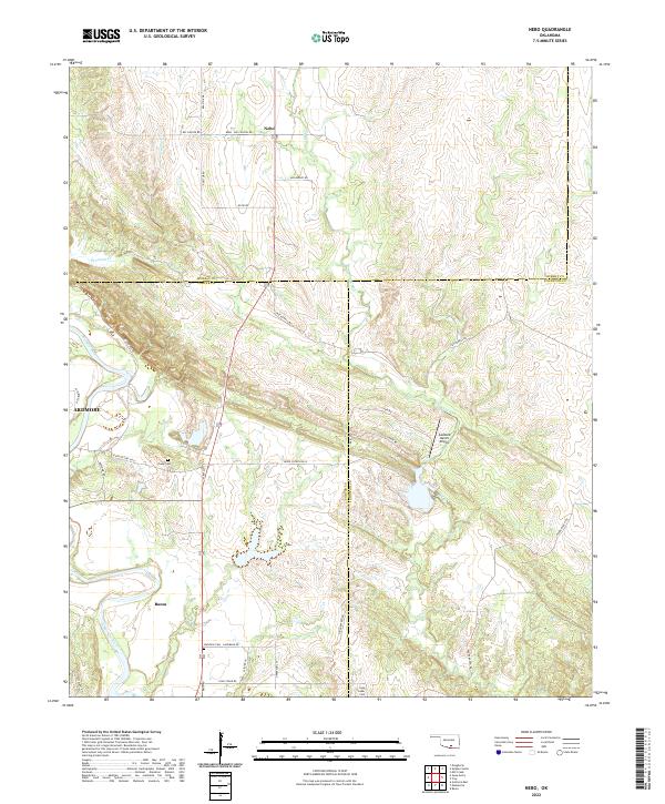 Nebo, OK — USGS 7.5-minute topo (2022)