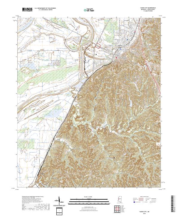 Yazoo City, MS — USGS 7.5-minute topo (2024)