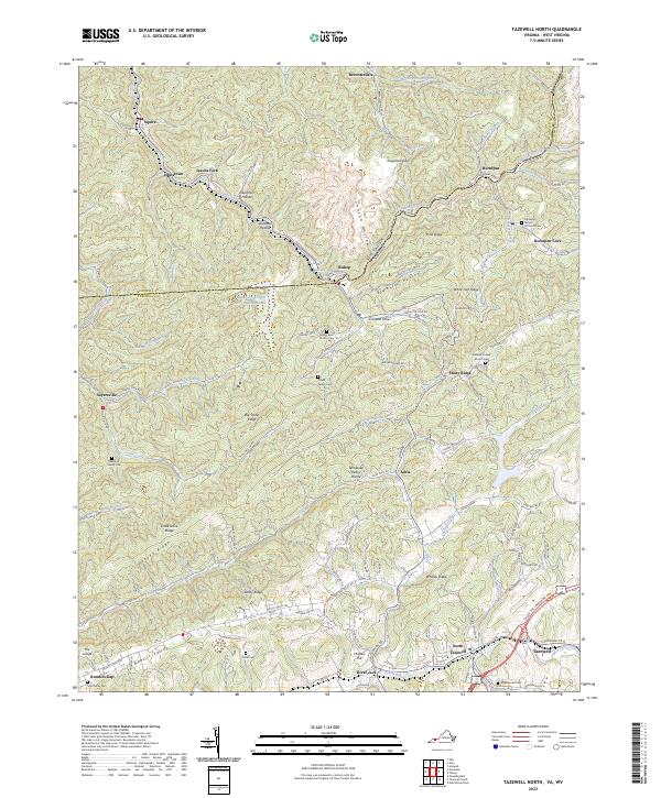 Tazewell North, VA-WV — USGS 7.5-minute topo (2023)