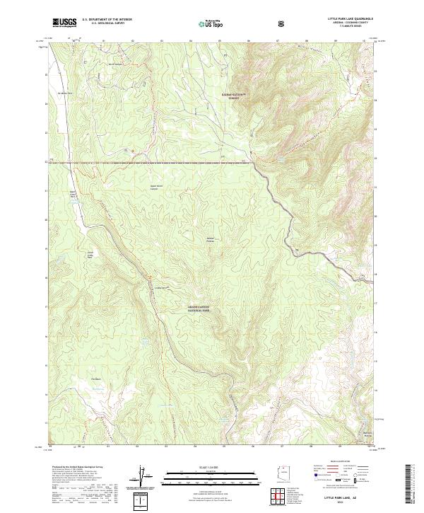 Little Park Lake, AZ — USGS 7.5-minute topo (2021)