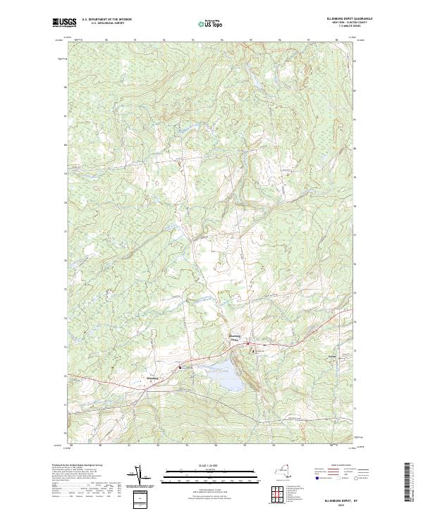 Ellenburg Depot, NY — USGS 7.5-minute topo (2023)