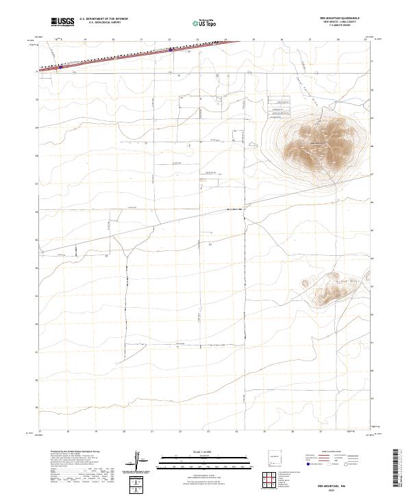 Red Mountain, NM — USGS 7.5-minute topo (2023)