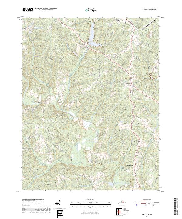 Pendleton, VA — USGS 7.5-minute topo (2022)