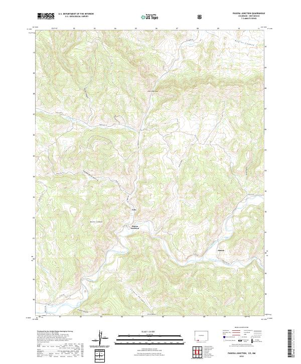 Pagosa Junction, CO-NM — USGS 7.5-minute topo (2022)