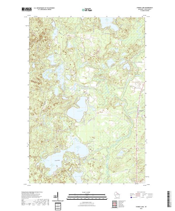 Stormy Lake, WI — USGS 7.5-minute topo (2022)