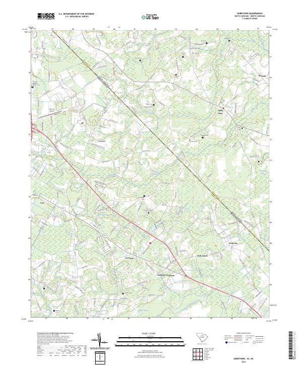 Goretown, SC-NC — USGS 7.5-minute topo (2024)