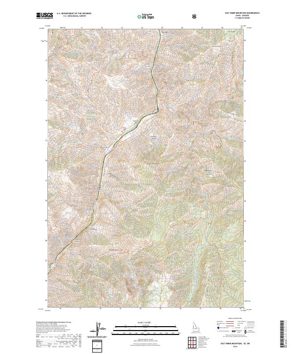 Old Timer Mountain, ID-OR — USGS 7.5-minute topo (2024)