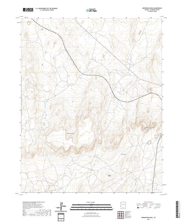 Arrowhead Mesa, AZ — USGS 7.5-minute topo (2021)