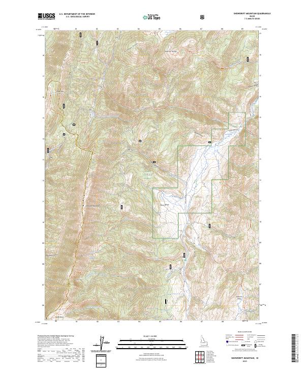 Snowdrift Mountain, ID — USGS 7.5-minute topo (2023)