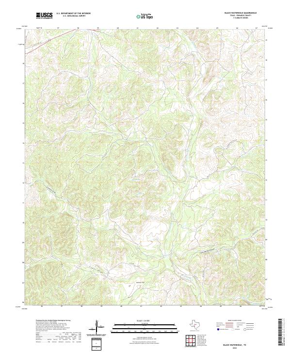 Black Waterhole, TX — USGS 7.5-minute topo (2022)