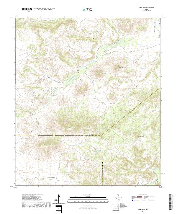 Mitre Peak, TX — USGS 7.5-minute topo (2022)