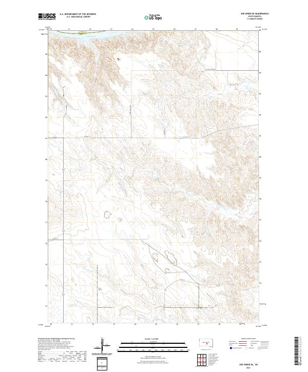 Joe Creek SE, SD — USGS 7.5-minute topo (2021)