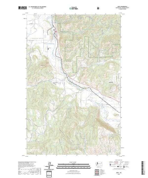 Addy, WA — USGS 7.5-minute topo (2023)