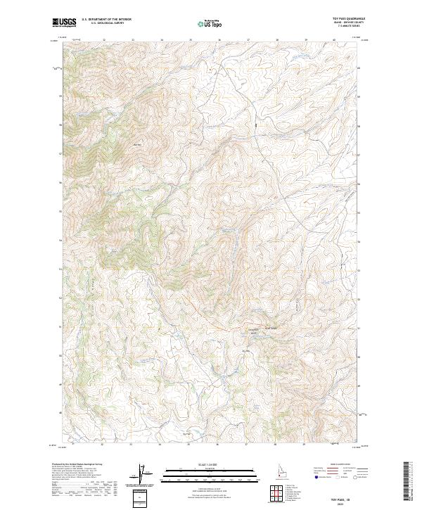 Toy Pass, ID — USGS 7.5-minute topo (2023)
