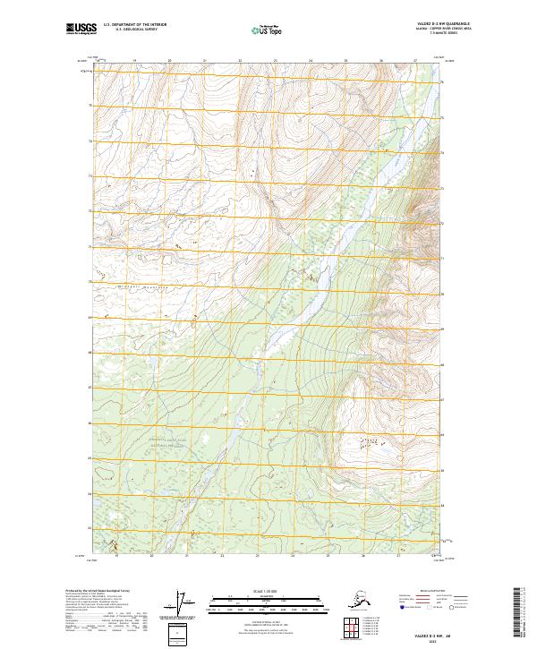 Valdez D-2 NW, AK — USGS 7.5-minute topo (2023)