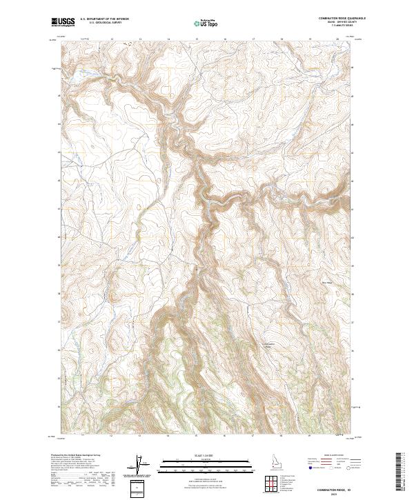 Combination Ridge, ID — USGS 7.5-minute topo (2023)